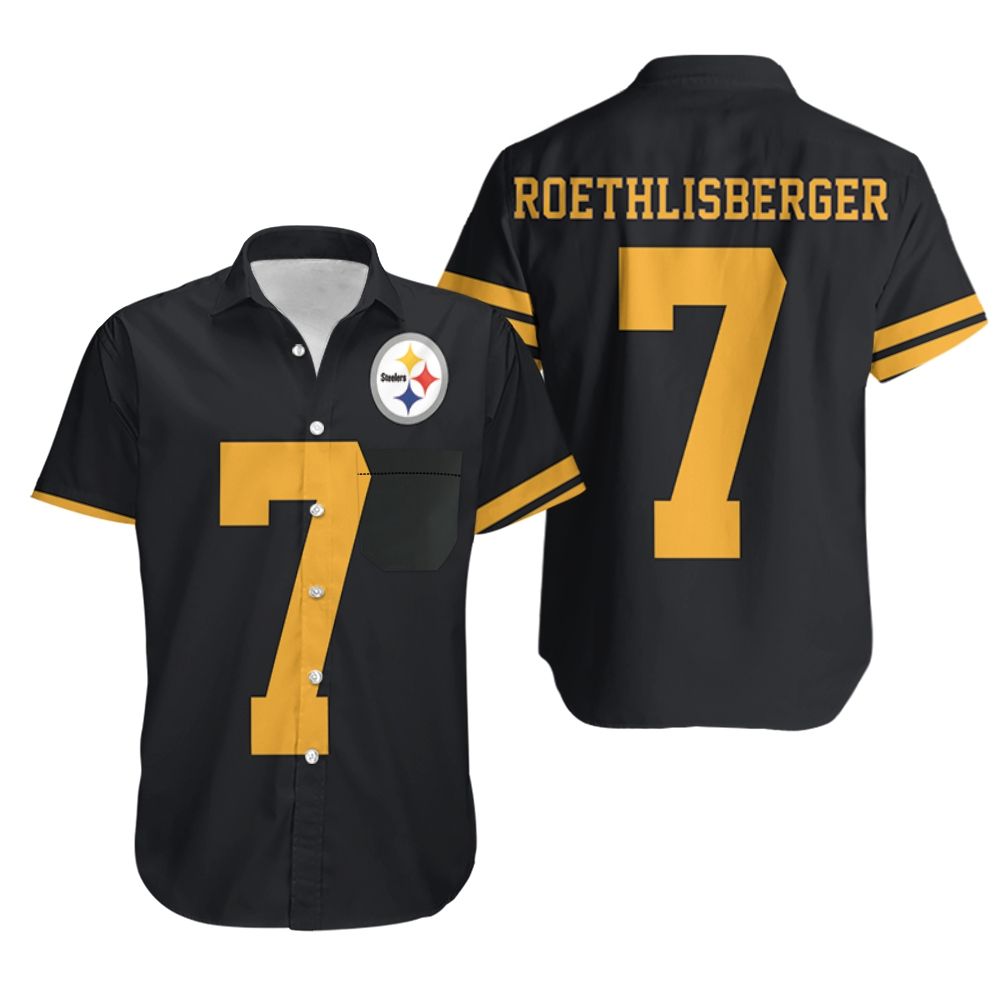 BEST NFL Pittsburgh Steelers Rush Ben Roethlisberger 3D Aloha Shirt1