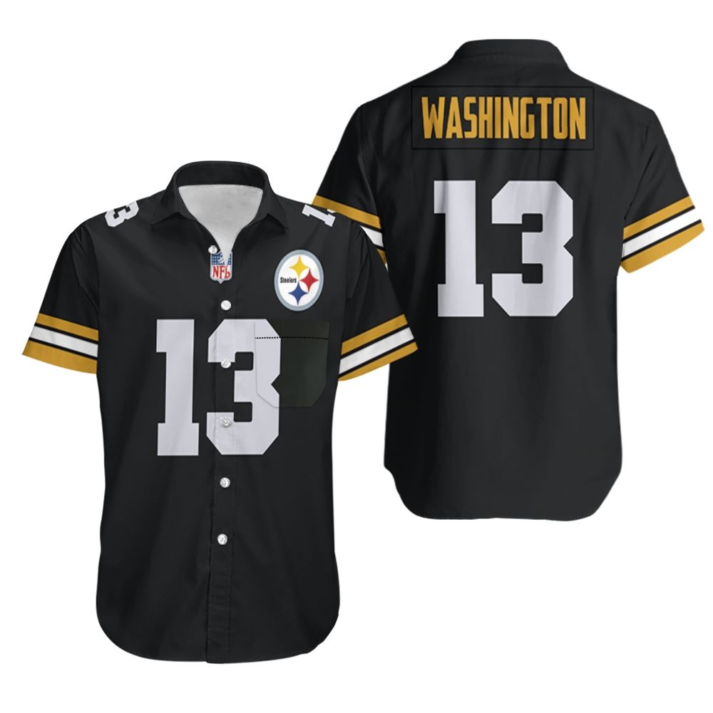 HOT Pittsburgh Steelers James Washington Game Black NFL Tropical Shirt1