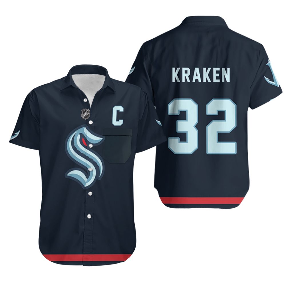 BEST NHL Seattle Kraken 2020 Blue 3D Aloha Shirt2