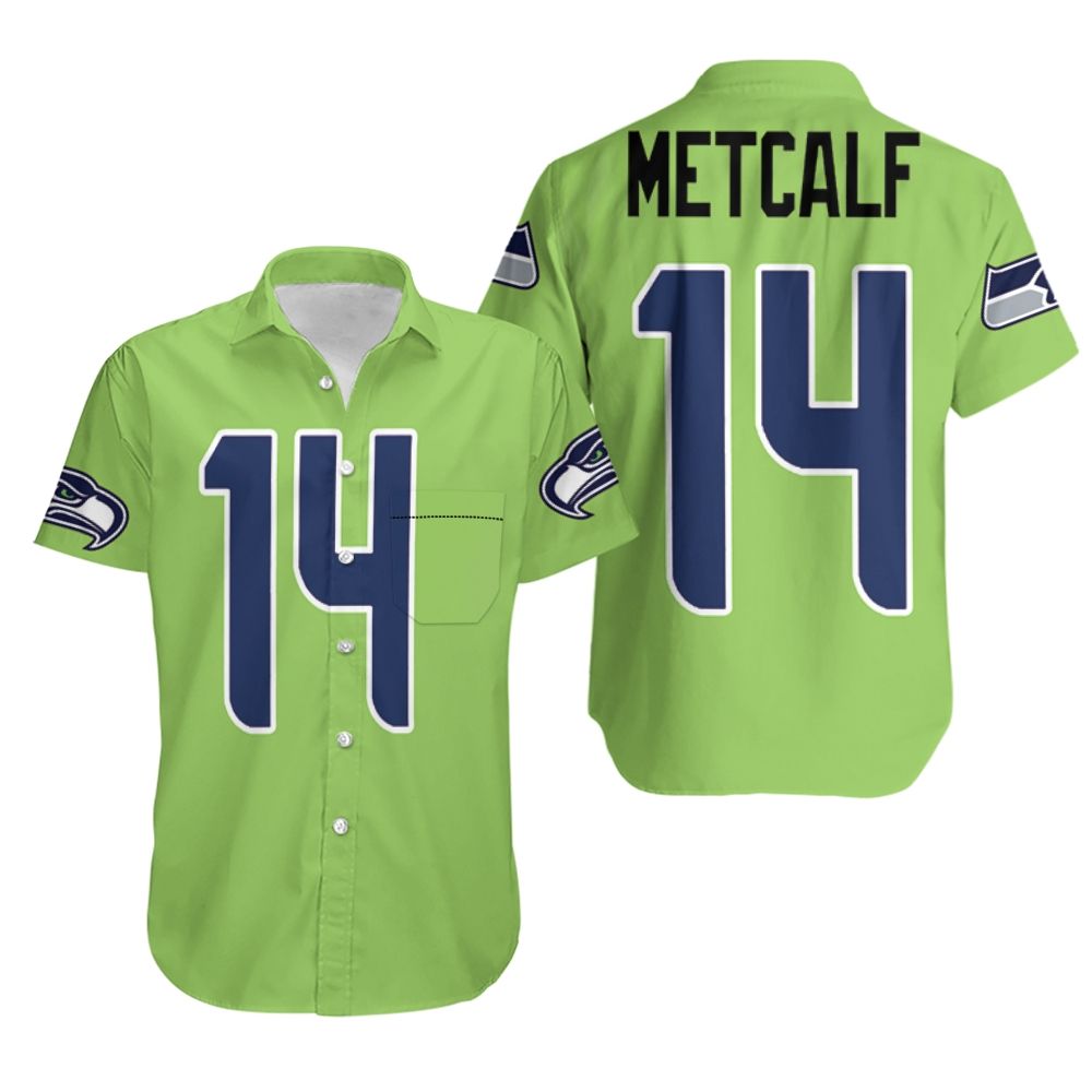 BEST NFL Seattle Seahawks D K Metcalf Green Rush Legend 3D Aloha Shirt2