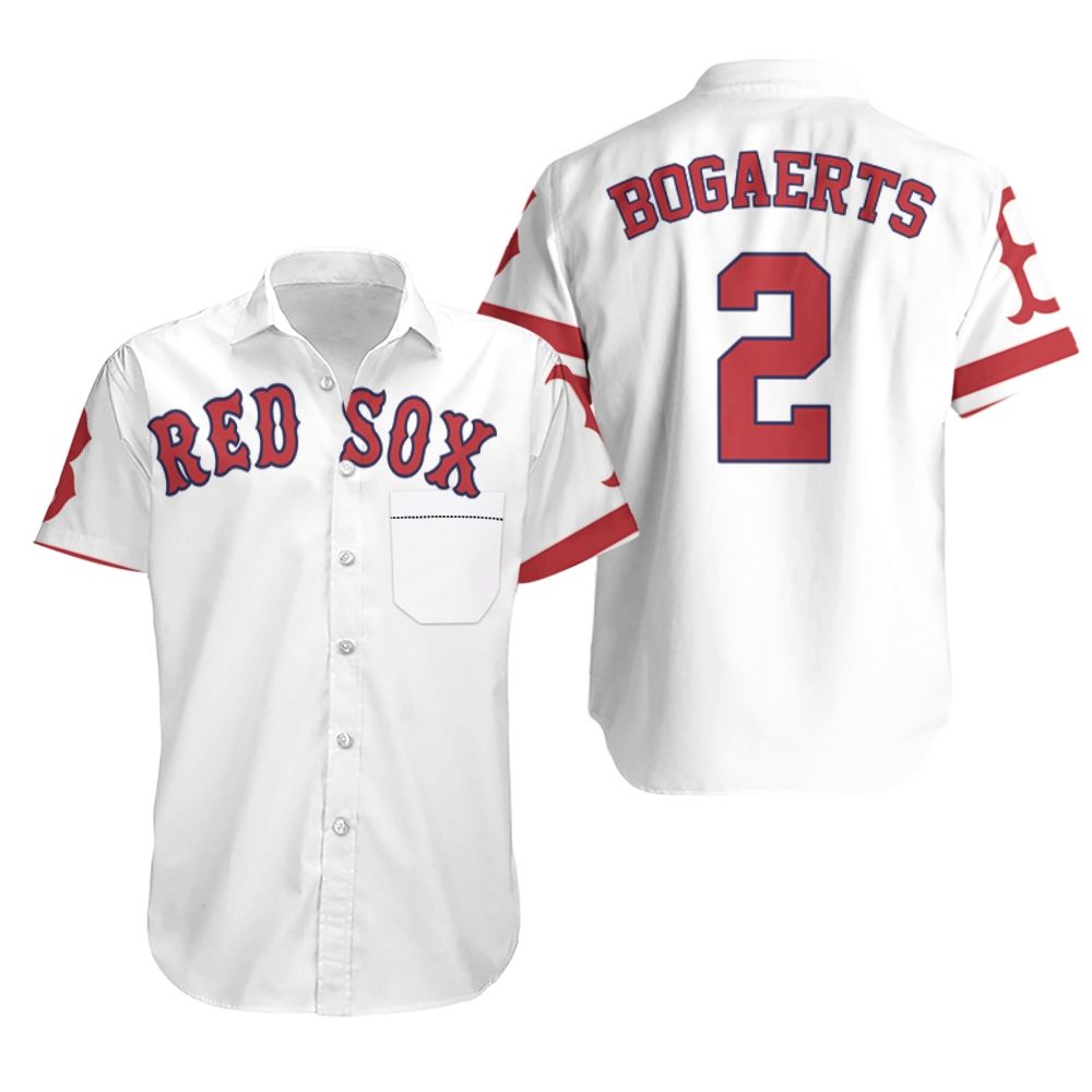 BEST MLB Xander Bogaerts Boston Red Sox White 2019 3D Aloha Shirt1
