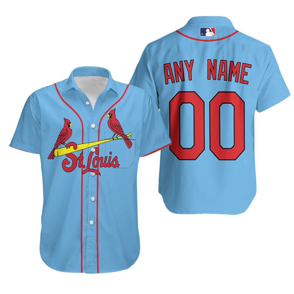 BEST MLB Personalized St Louis Cardinals Light Blue 2020 3D Aloha Shirt1