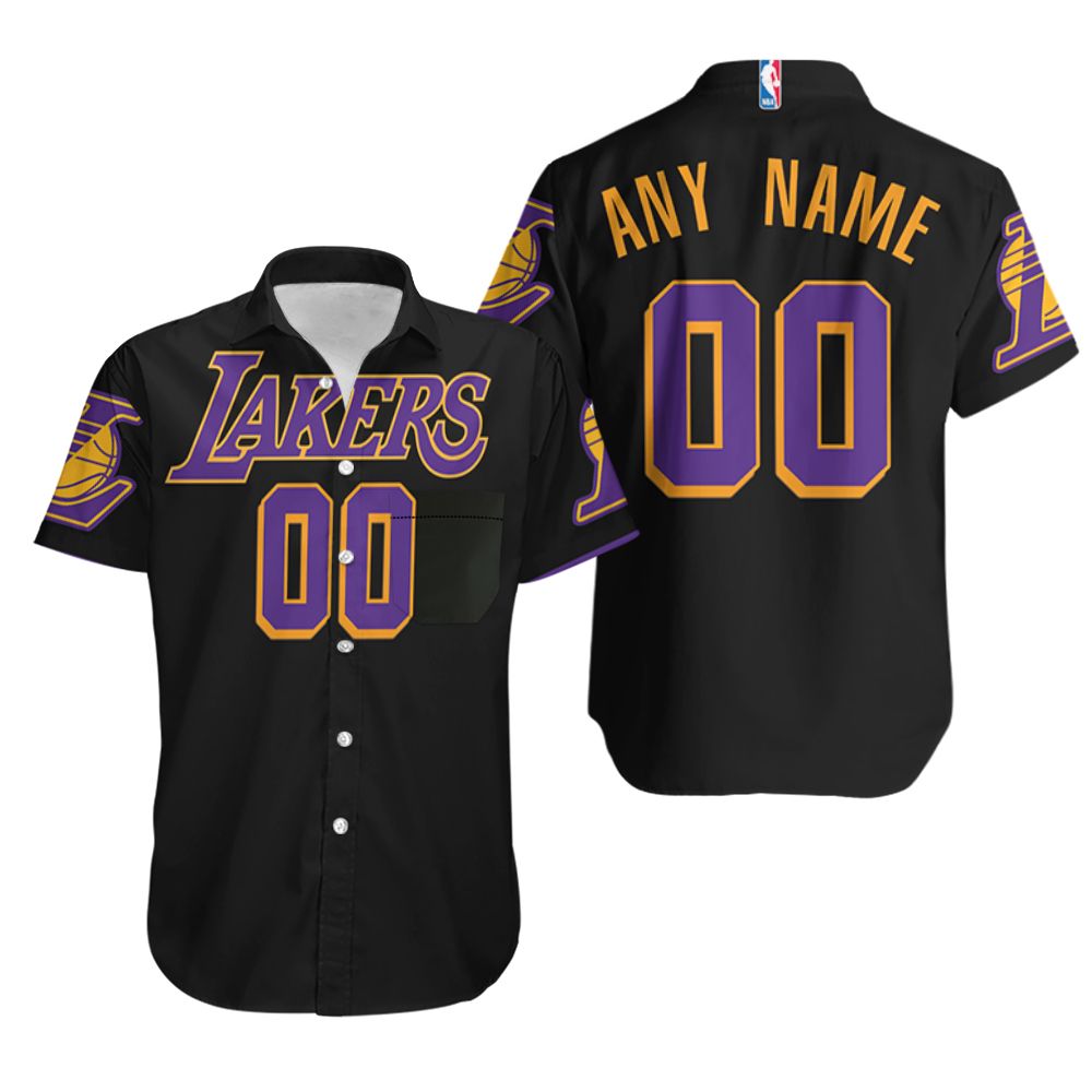 BEST NBA Los Angeles Lakers 2020-21 Earned Black Personalized 3D Aloha Shirt2