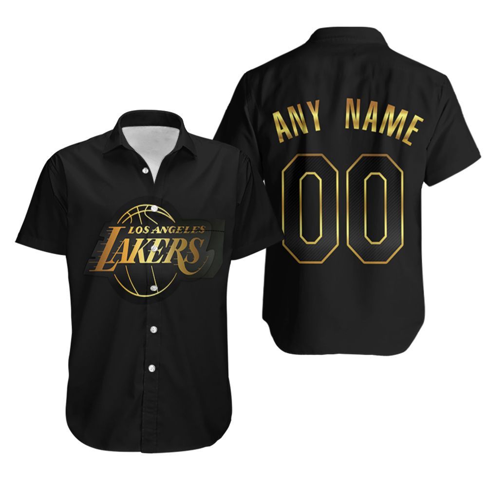 HOT Personalized Los Angeles Lakers Golden Black NBA Tropical Shirt1