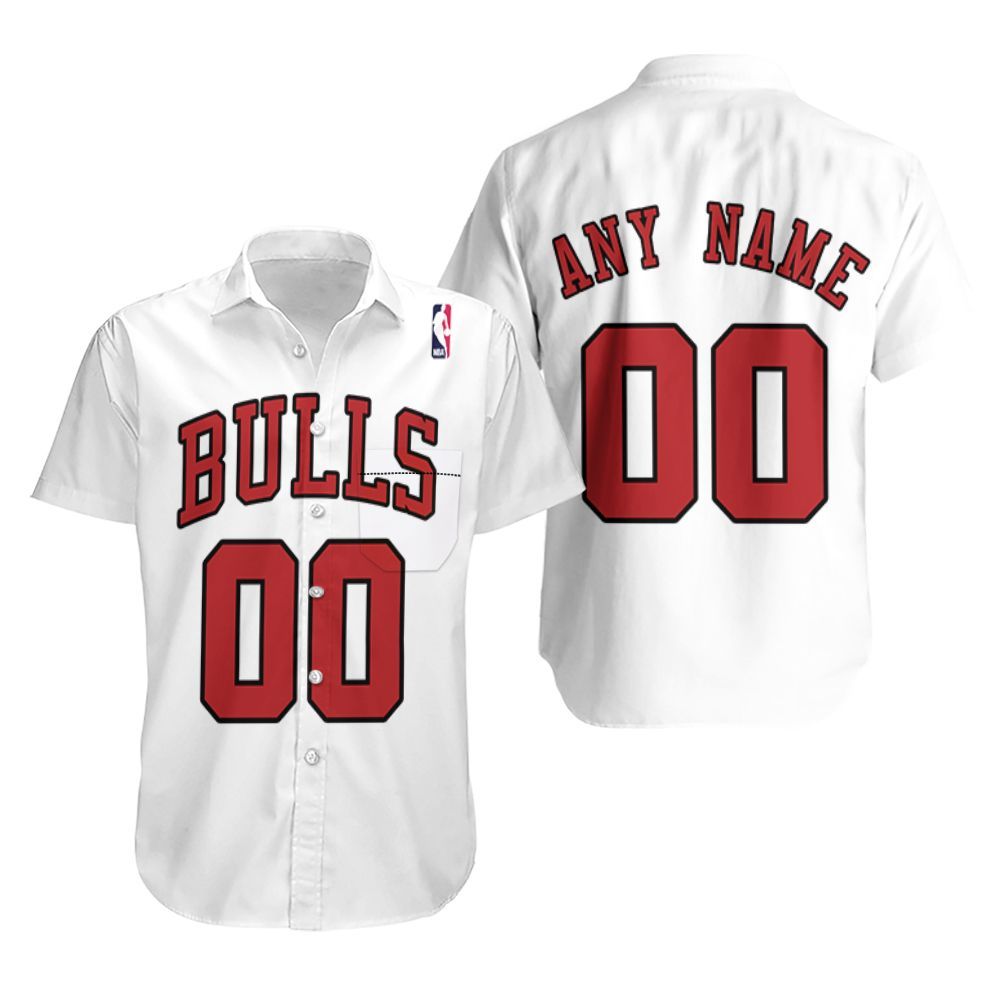 HOT Personalized Chicago Bulls Throwback 90S White NBA Tropical Shirt1