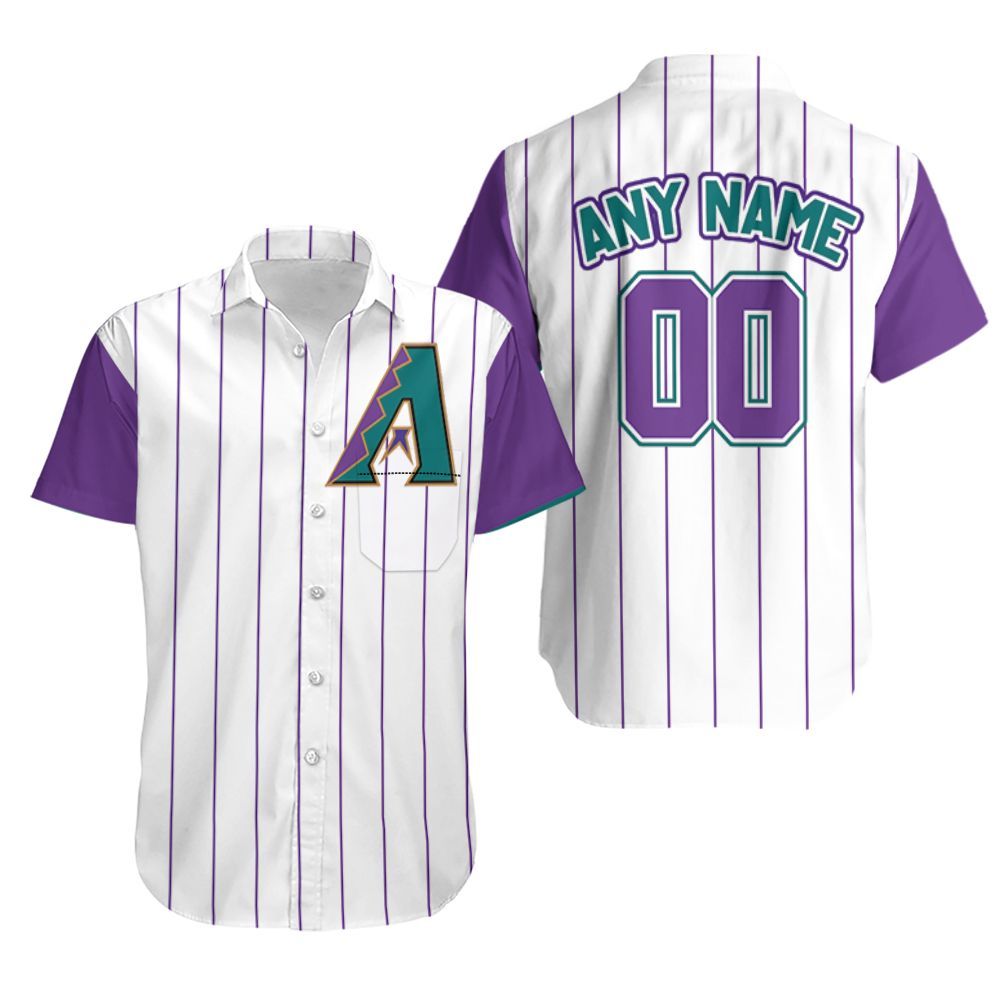 HOT Arizona Diamondbacks Personalized 2020 White Purple MLB Tropical Shirt2