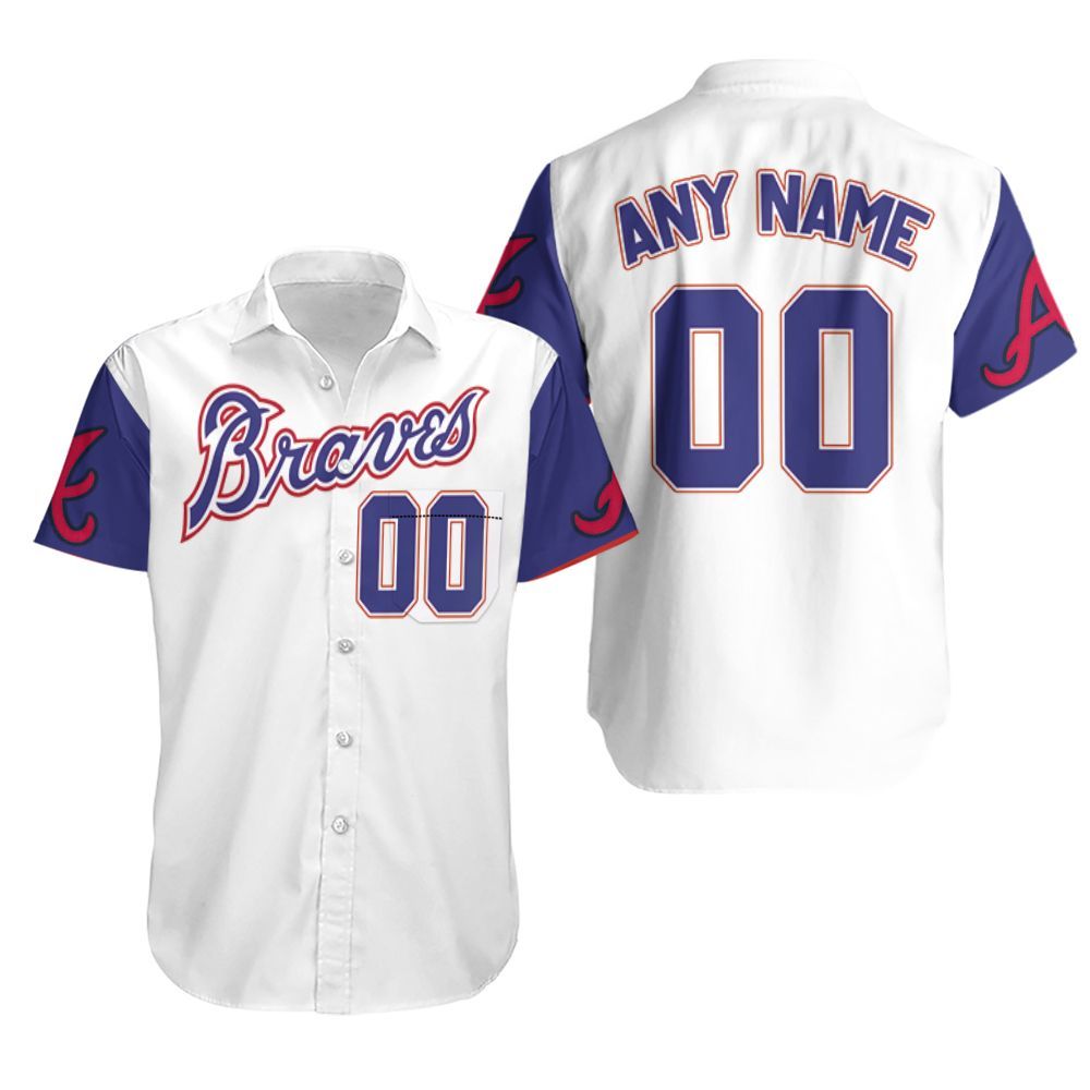BEST MLB Personalized Atlanta Braves 2020 White And Blue 3D Aloha Shirt1
