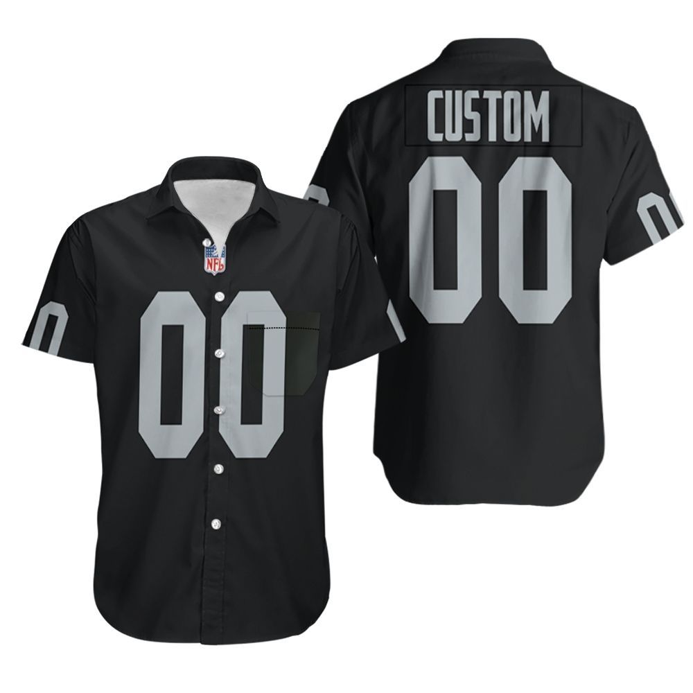 BEST NFL Oakland Raiders Personalized Game Black 3D Aloha Shirt1
