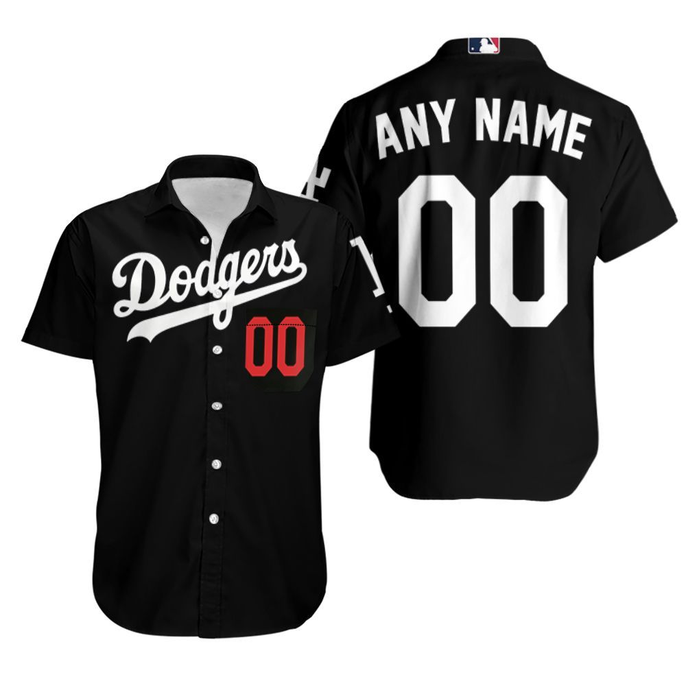 BEST MLB Personalized Los Angeles Dodgers 2020 Black 3D Aloha Shirt2