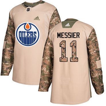 كم سعودي Adidas Edmonton Oilers #11 Mark Messier Camo Authentic 2017 Veterans Day Stitched NHL Jersey كم سعودي