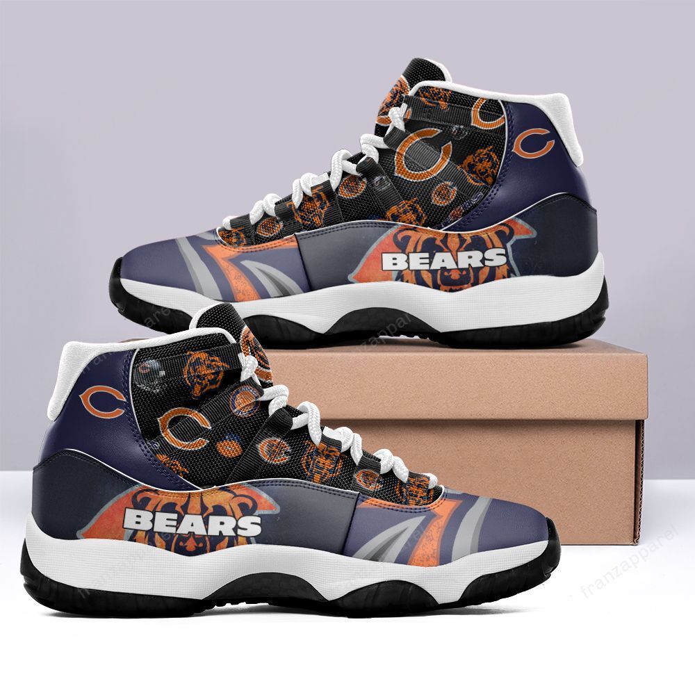 Chicago bears air jordan 11 sneakers - high top basketball shoes for fan - air jordan - women us11