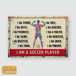 I AM A SOCCER PLAYER (personalizable)