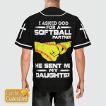 I asked god for a Softball partner He sent me my daughter