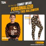All I need is Pumpkin Spice & My cat - Personalized Halloween Family Shirt Set (with leggings) - Change your cat's name