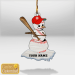 Baseball Christmas Ornament Custom