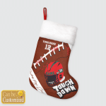 Touchdown Football Christmas Stockings - Personalized Name & Number