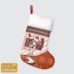 Retro Football Christmas Stockings 3 - Personalized Name & Number