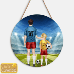 Fully Customized Father and Son/Daughter - Soccer Family Ornament - Change Outlooks, Name and Number