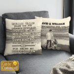 Personalize Baseball dad and son - Pillow 2-sided