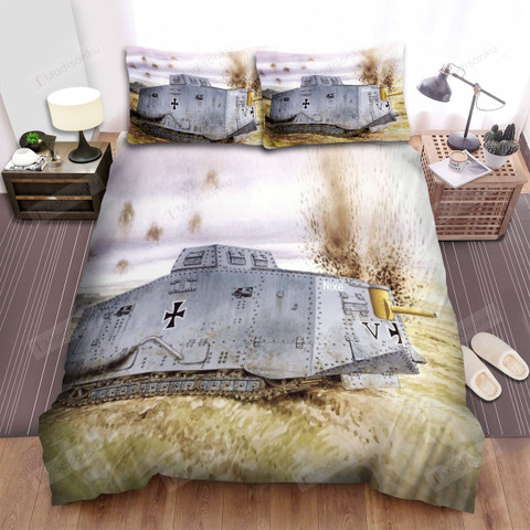Ww1 German Empire Tank A7v Moving, Military Twin Bed Sets