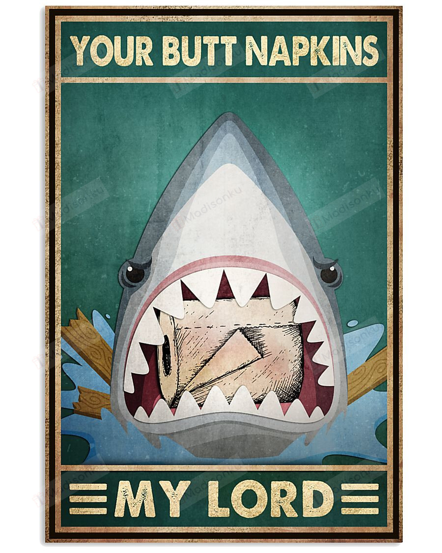 Types Of Sharks Satin Portrait Poster No Frame 