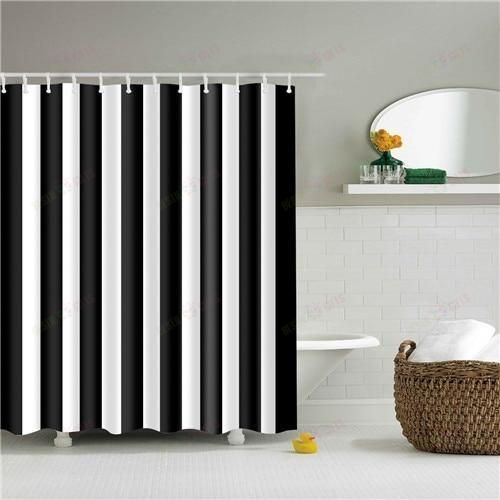 Details about   Black White Shower Curtain Safari Zebra Stripe Print for Bathroom 