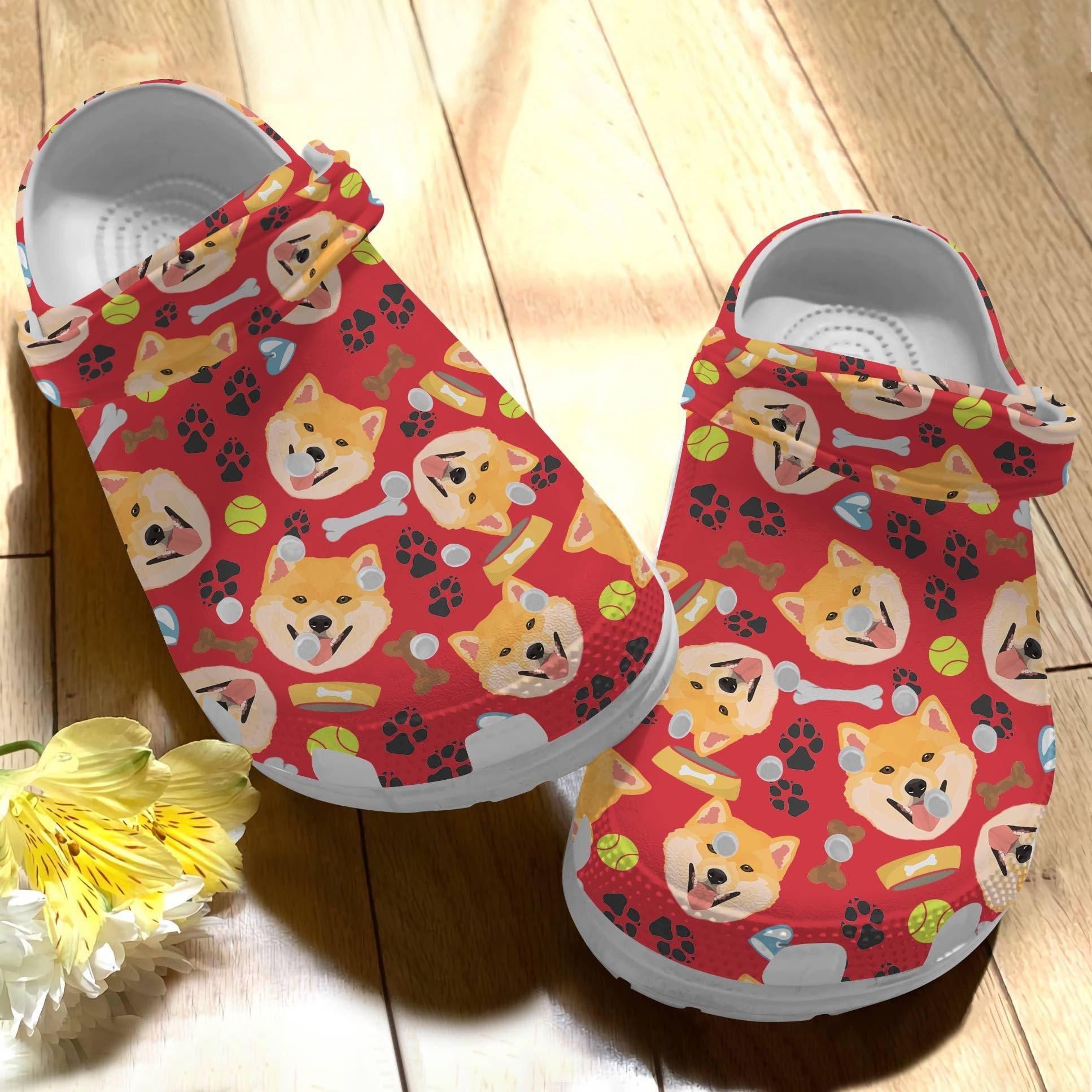 Cute Shiba Inu Crocs Classic Clogs Shoes