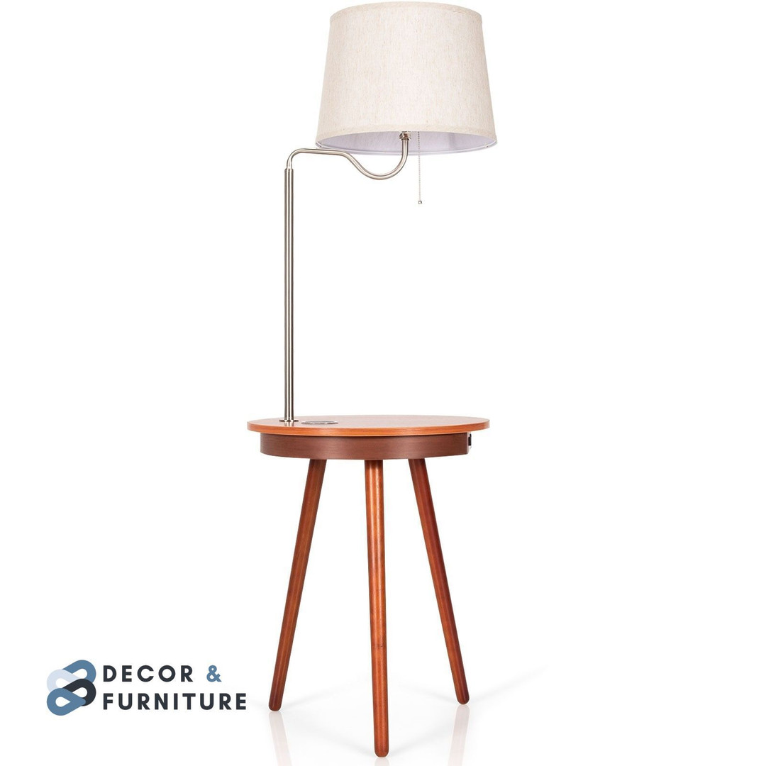 End Table Lamp Bedside Nightstand, Bedside Table And Lamp Combo