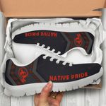 Native American Orange Low Top White Soles Sneaker 01