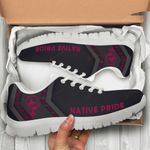 Native American Pink Low Top White Soles Sneaker 01