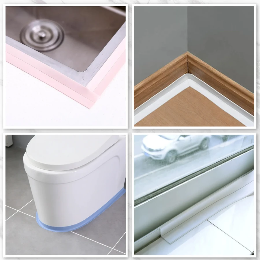 Tesa Self Adhesive Waterproof Caulk Strip Tape Sealer For Kitchen, Bathroom & More