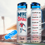 AMERICAN FOOTBALL PLAYER PERSONALIZED WATER TRACKER BOTTLE