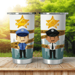POLICE OFFICER PERSONALIZED COFFEE TUMBLER