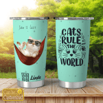 CHILLING CAT PERSONALIZED COFFEE TUMBLER