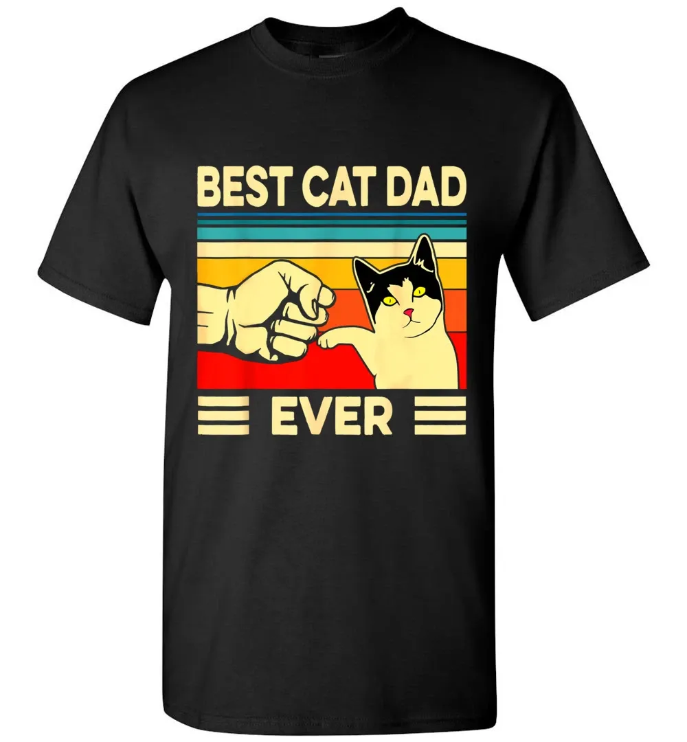 Vintage Best Cat Dad Ever Bump Fit T-Shirt