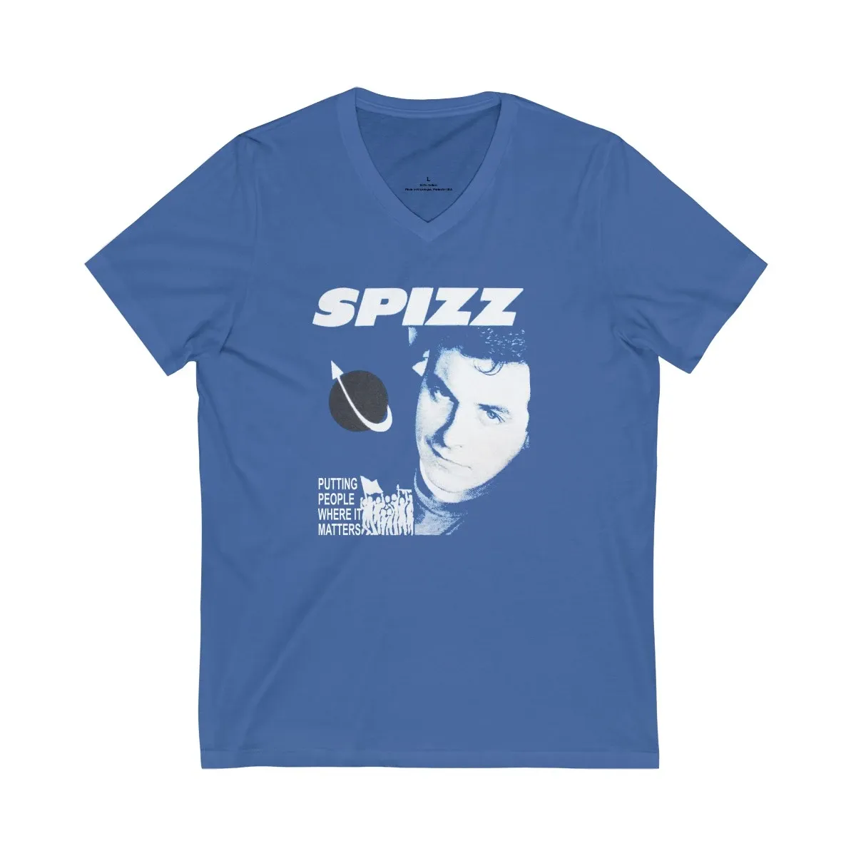 DTG2GO Vintage 80s Spizz Spizzenergi Spizzoil Athletico Spizzles Punk Rock Shirt V-Neck