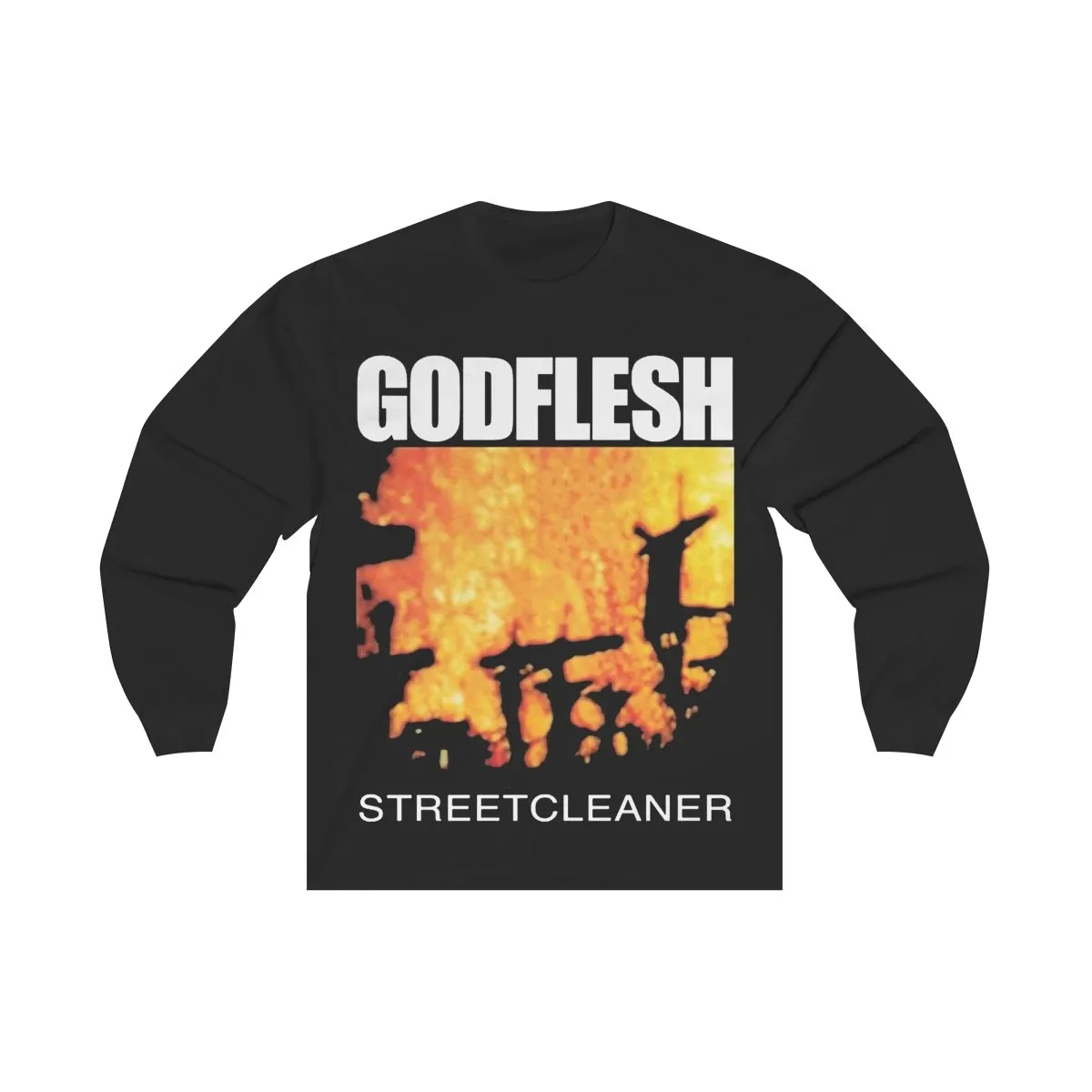 Unisex Long Sleeve Tee Godflesh Shirt - Streetcleaner
