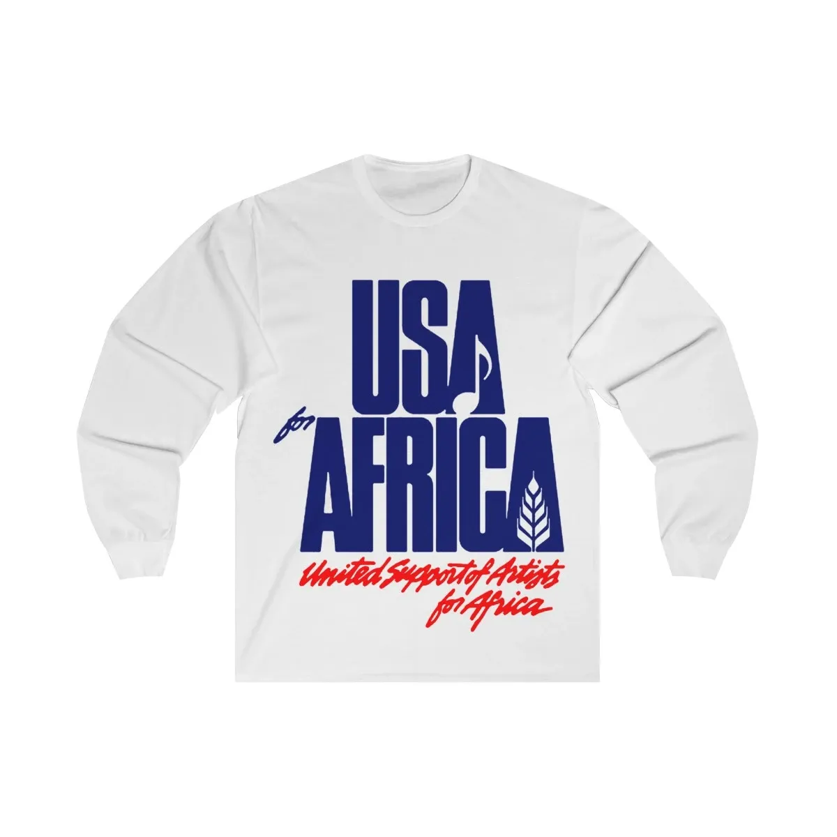 Unisex Long Sleeve Tee 1985 Usa For Africa Vintage Shirt We Are The World Michael Jackson Bruce Springstee