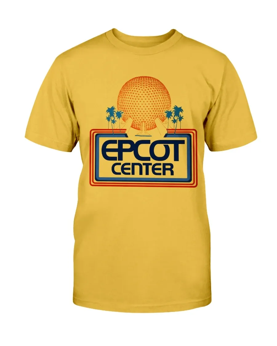 Epcot Center Deadstock Disney Casuals Yellow Shirt Vintage 1980s