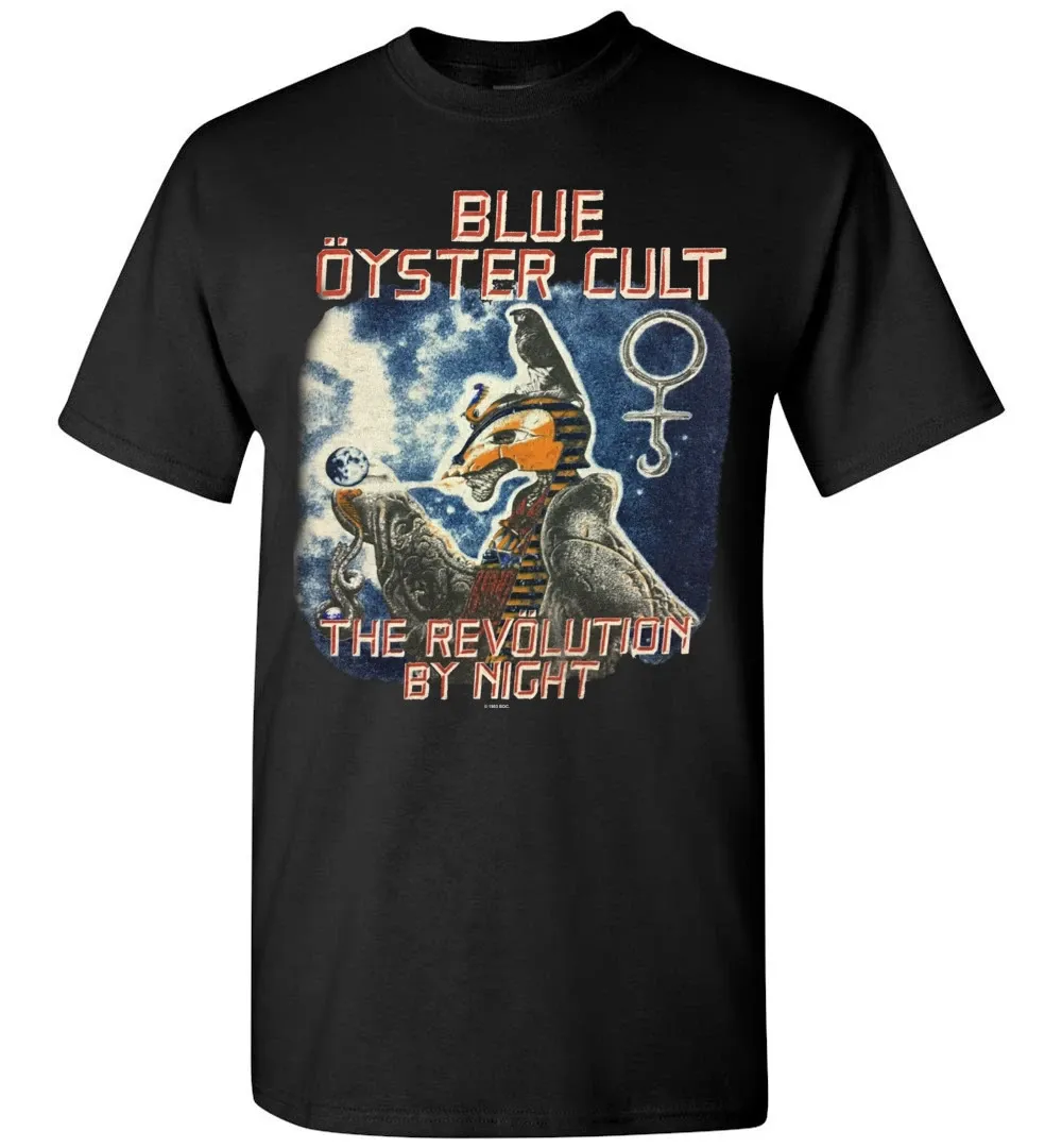 Teescape 1983 Blue Oyster Cult Revolution Nigh Promo Tour Classic Rock Tee Shirt