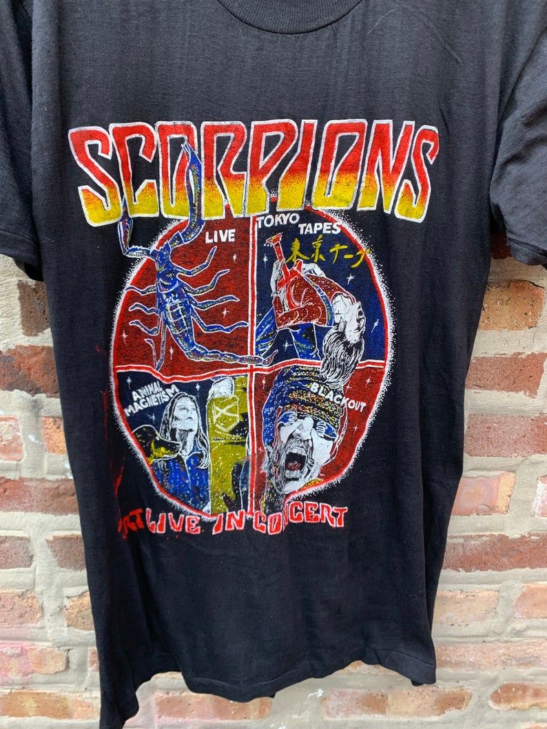 Vintage 80s The Scorpions Parking Lot Concert Shirt
