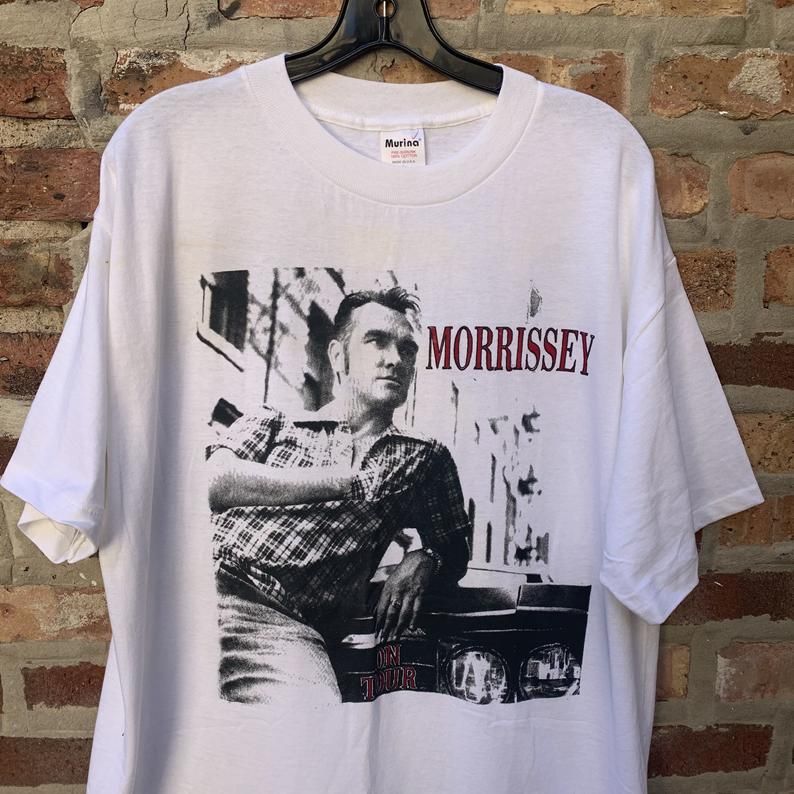 Vintage 90s Morrissey Parking Lot Bootled In Concert Band The Smiths Brit Pop Oasis Shirt