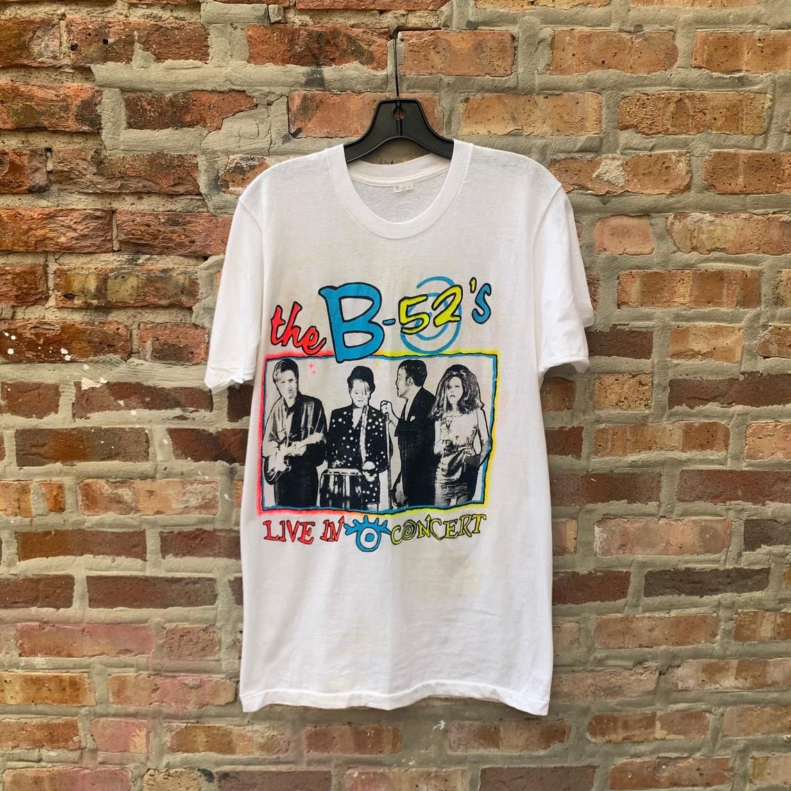 Vintage 80s The Cosmic Thing Tour New Wave Post Punk Band Tee B52s Shirt