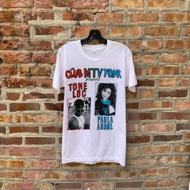 Vintage 90s Club Mtv Tour Paula Abdul Tone Loc Milli Vanilli Shirt
