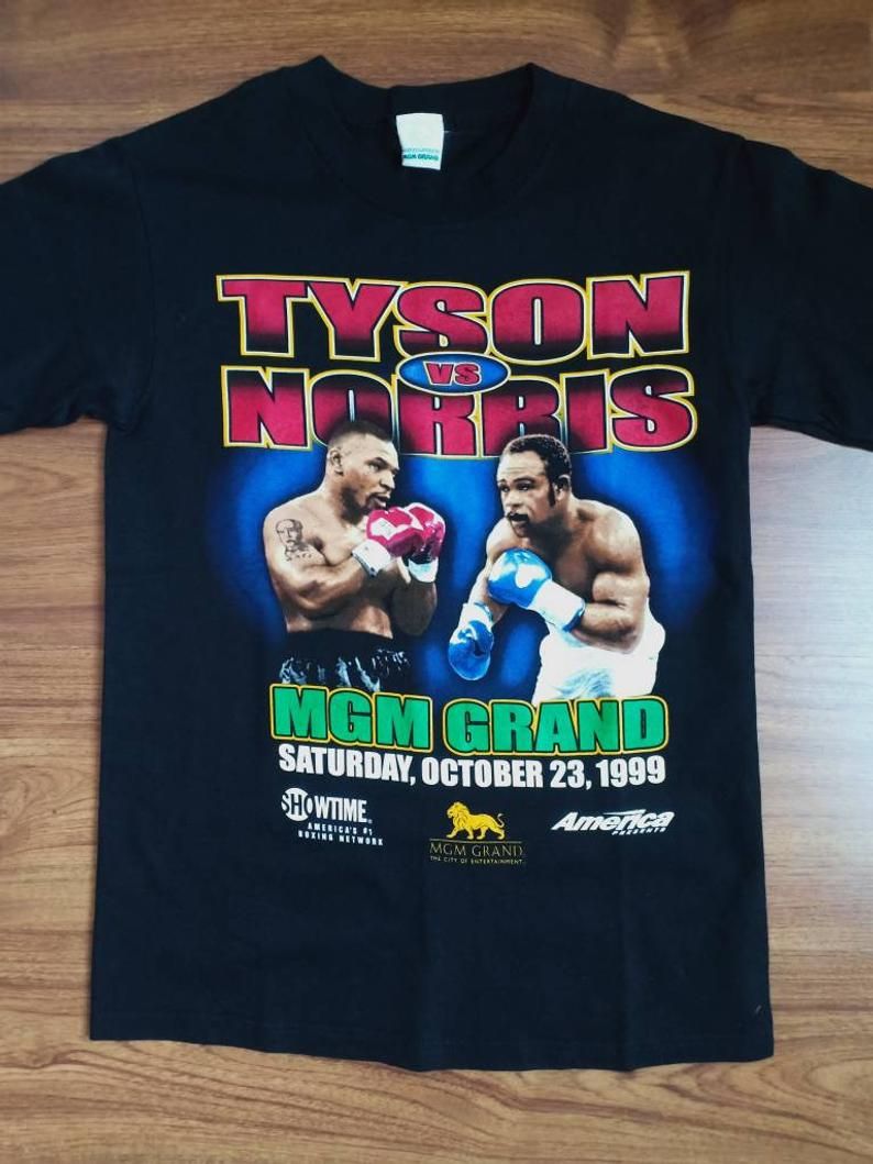Rare Vintage Mike Tyson vs Norris 90's Shirt