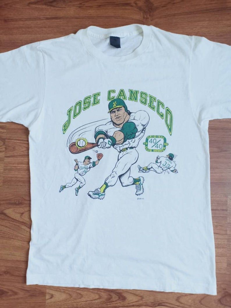 Vintage Jose Canseco Caricature 80's Oakland Athletic Shirt
