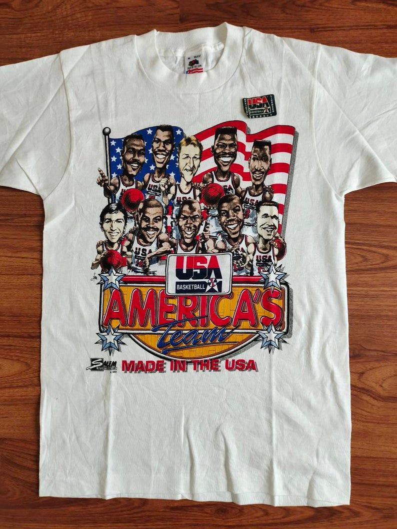 Vintage USA Dream Team caricature 90's Shirt