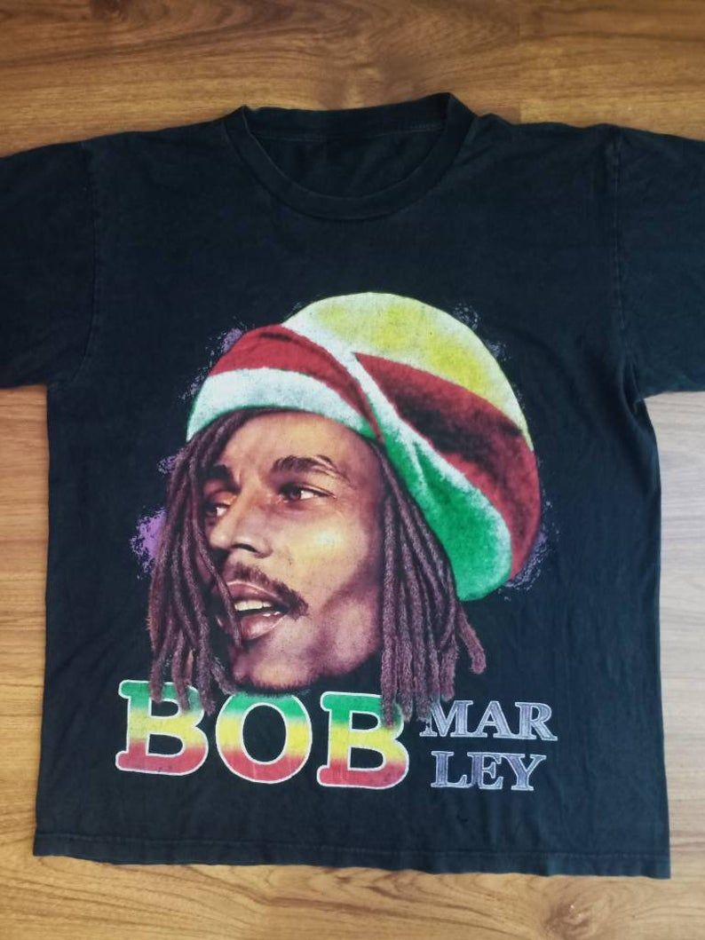 Vintage Bob Marley Big heads 90's Bootleg Music Rap Hiphop Weed Marijuana