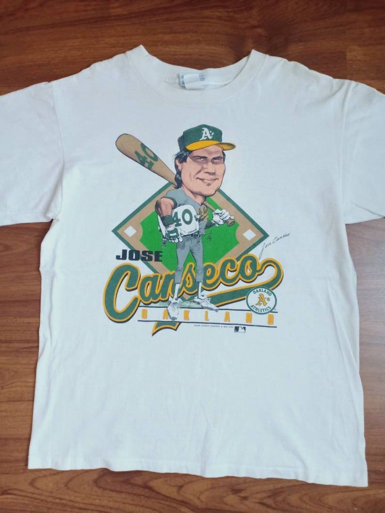 Vintage Jose Canseco caricature 80's Mlb Baseball Shirt
