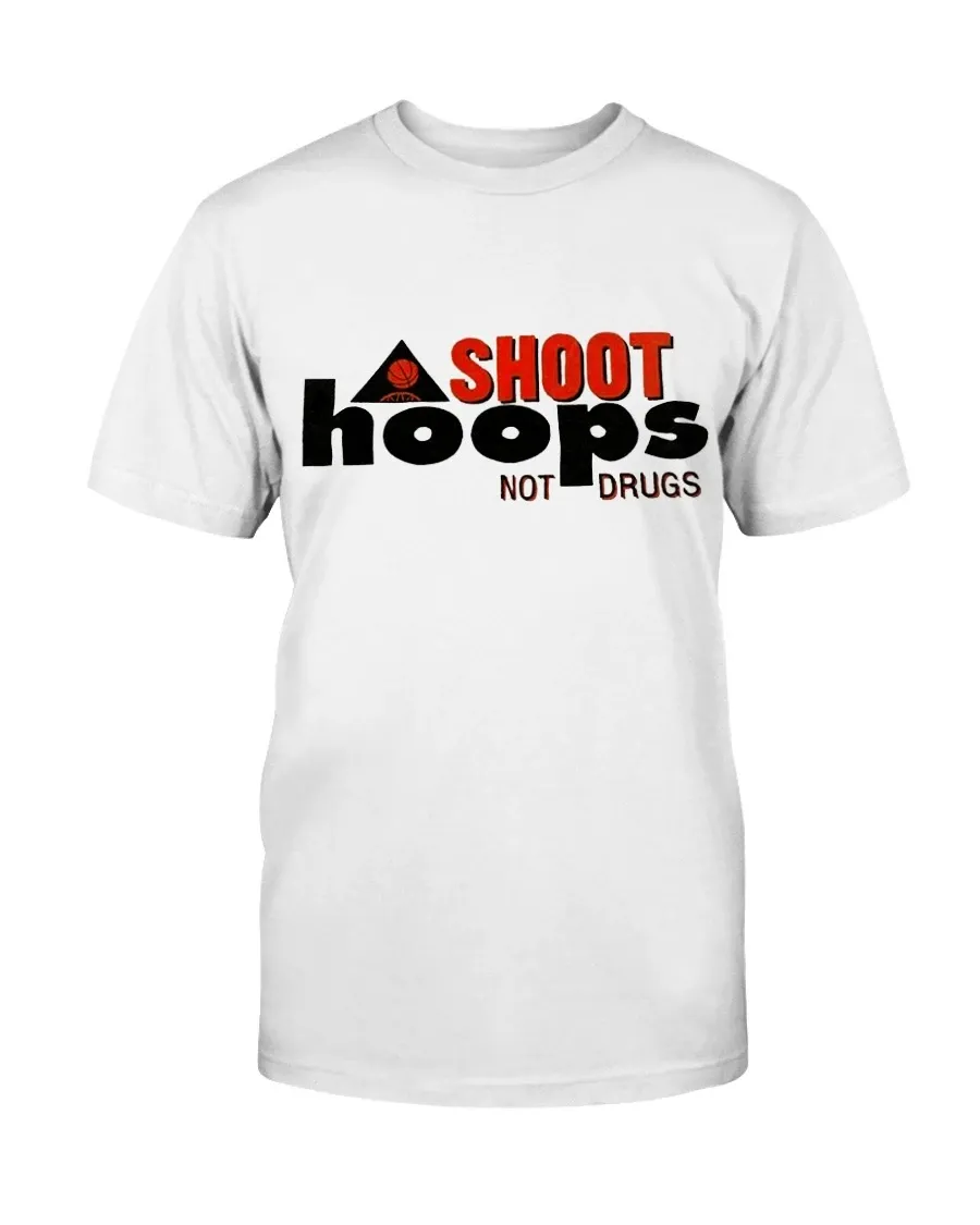 Vintage 1990s Reebok Above The Rim Shoot Hoops Not Drugs Graphic Cut Off Shirt